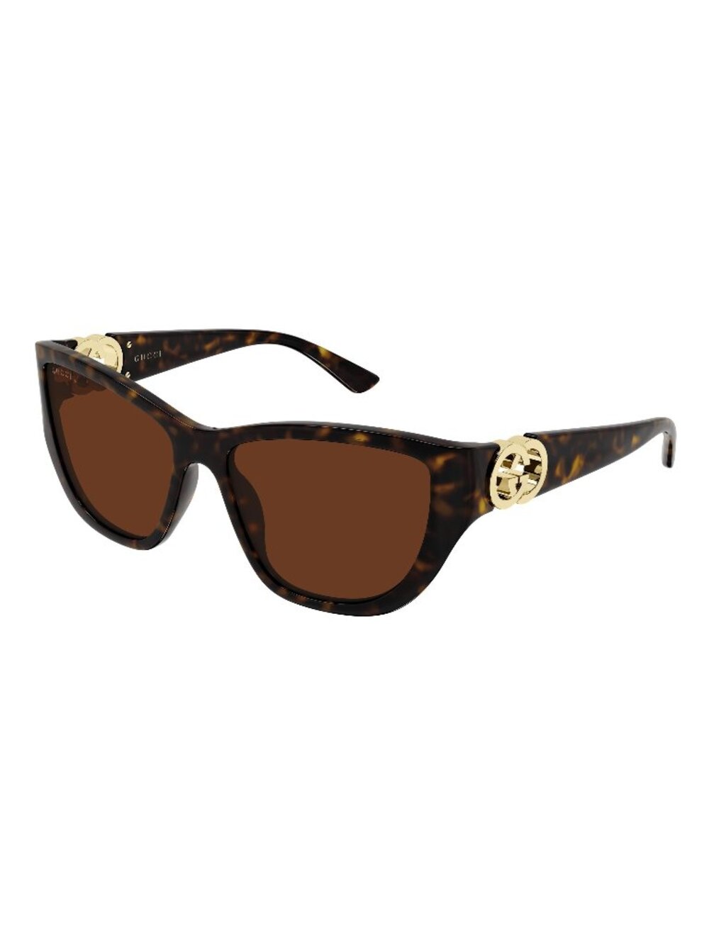 New Gucci Women's Sunglasses Havana Brown Lens Injected Frame GG2122S 003 56